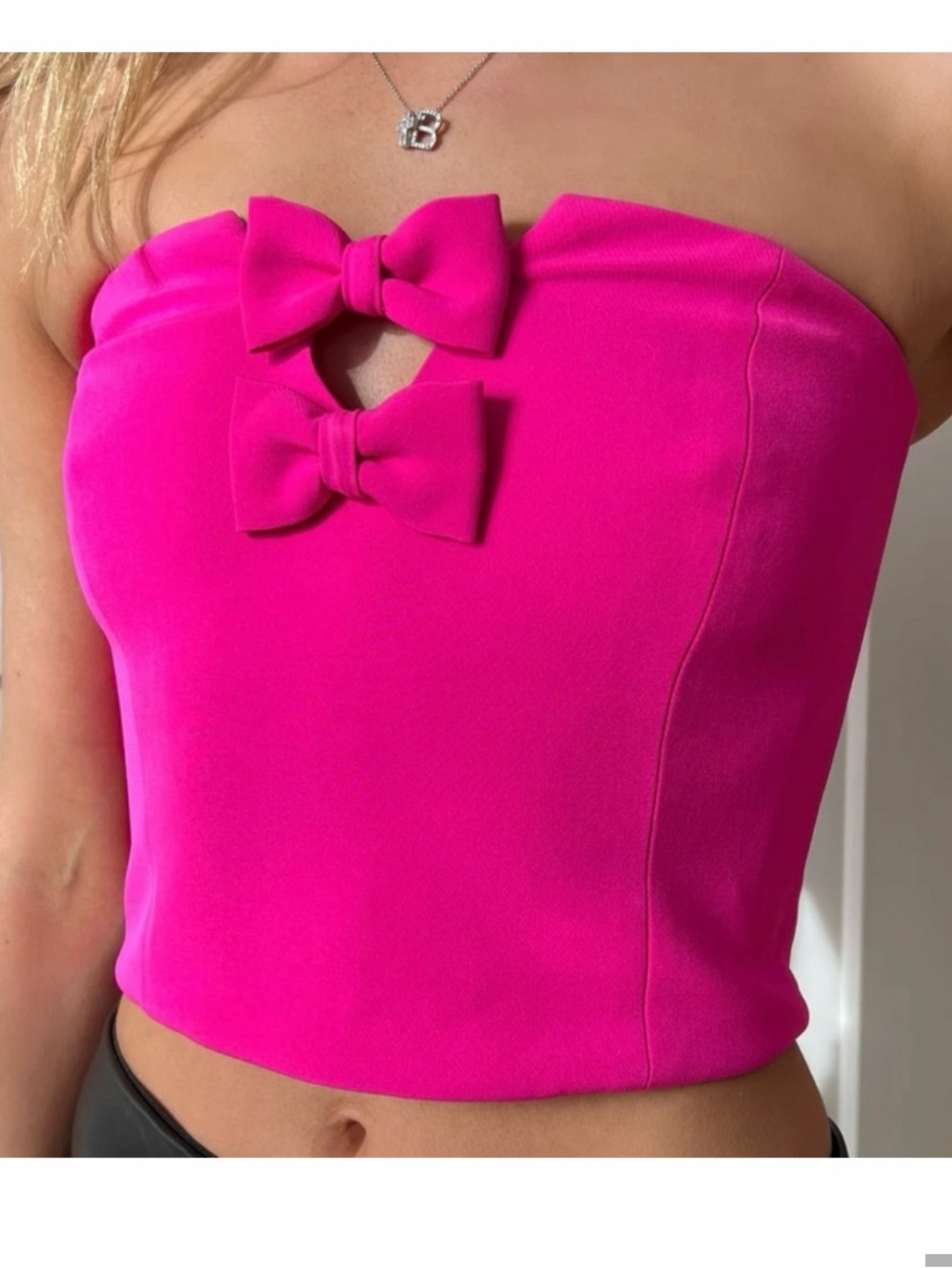 NWT Generation Love MAGENTA GISELLE BOW BUSTIER TOP size 2 - Picture 3 of 10